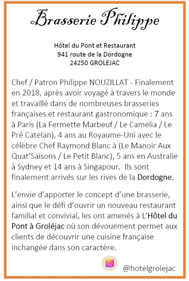 Hotel Du Pont Et Restaurant A Groléjac Екстериор снимка